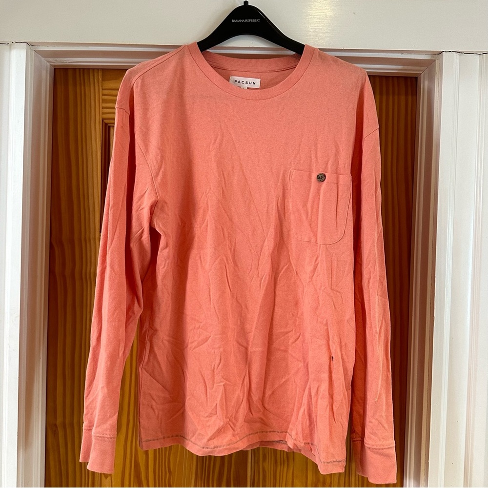 PacSun Peach Long Sleeve Shirt Large